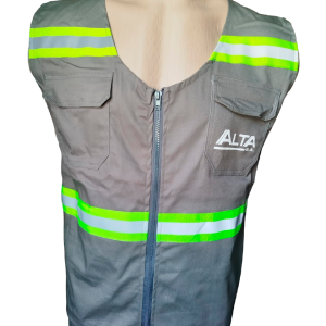 Chaleco Reflector en sarga algodón